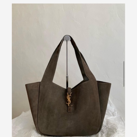 NWT green suede open tote bag - Picture 2 of 8